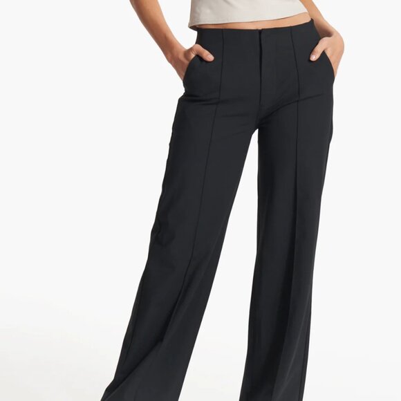 Vuori Pants - Vuori Women's Wide Leg Pants in Black